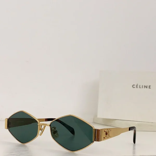 40254 Triomphe hexagon-frame gold-tone and tortoiseshell  Acetateunglasses