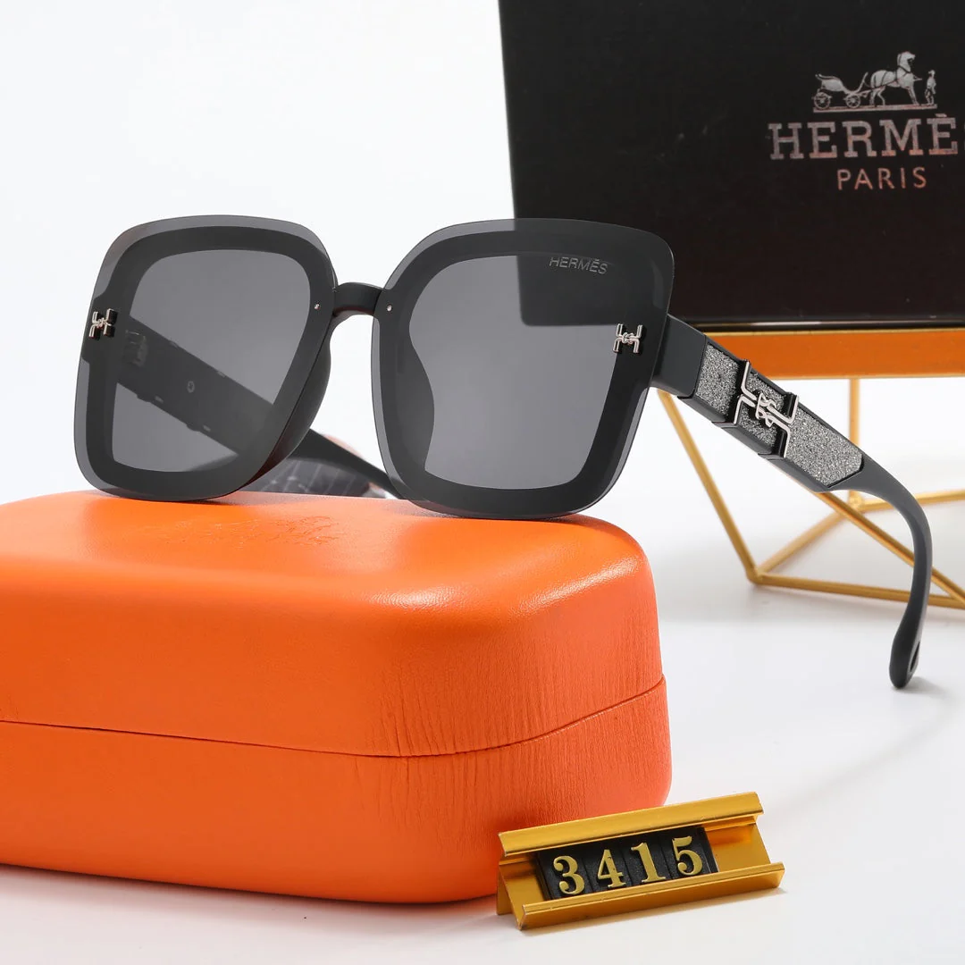 4 color luxury silver frosted Large H polarized sunglasses - Image 4